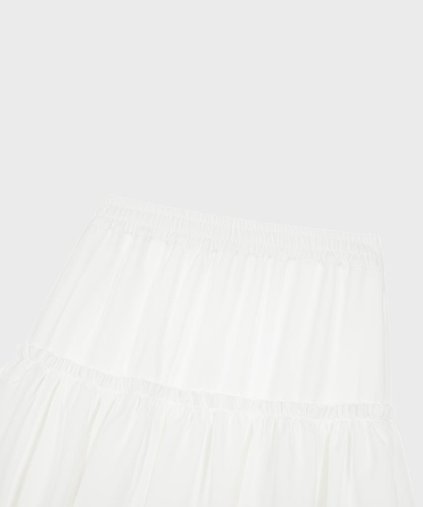 Alkialka Tiered Maxi Skirt (Ivory)