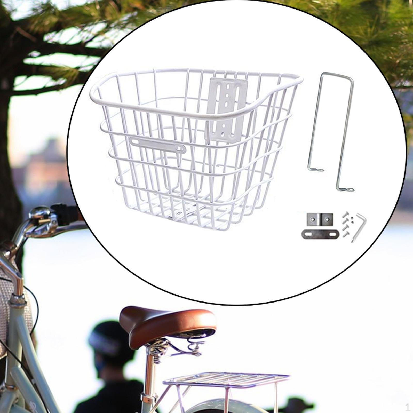 

Передняя корзина для электрического велосипеда с открытым верхом, многоцелевая, прочная, 13,4x10,6x10,2 дюйма, металлический грузовой аксессуар