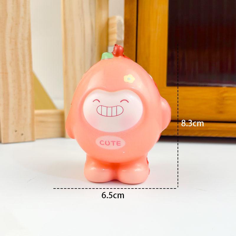 2Pcs Cartoon Cute Fruit Series PU Slow Rebound Pinch Toys Simulation Fruit Characters Doll Stress Relief Squeeze Toy Party Gifts