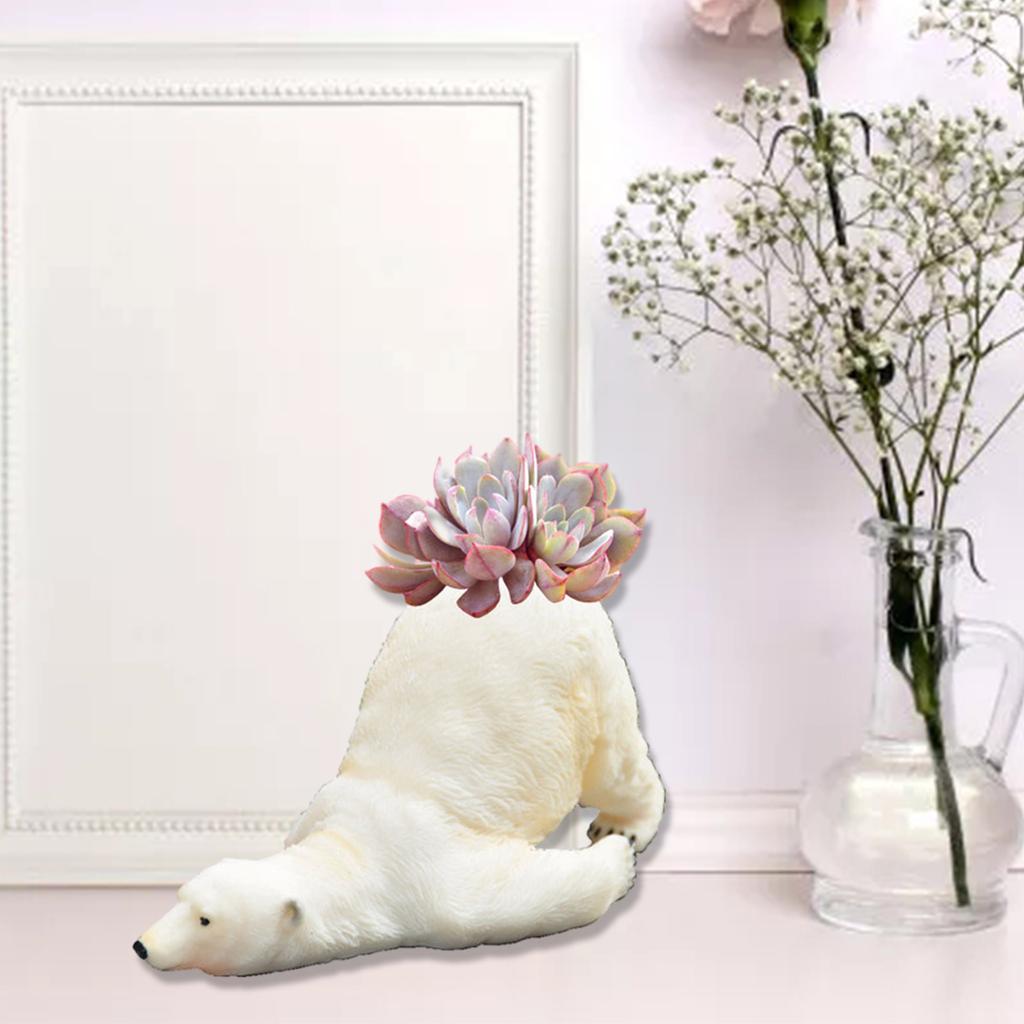 Concrete Mould DIY Hand-Making Plant Pot Mold Arctic Bear Shape Hand-making Silicone Moulds for DIY Succulent Planter