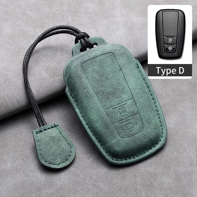 

Leather Car Remote Key Case Cover for Toyota Prius Camry Corolla CHR C-HR RAV4 Land Cruiser Prado Protector Key Fob Shell