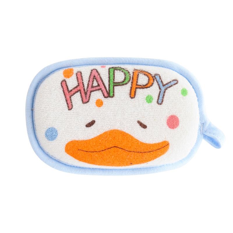 Infant Bath Sponge & Exfoliating Towel - Cartoon Baby Scrubber & Bath Ball
