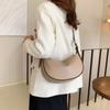 Adjustable Strap Vintage Crossbody Bags Zipper Underarm Dumpling Bag PU Leather Shoulder Bag  party