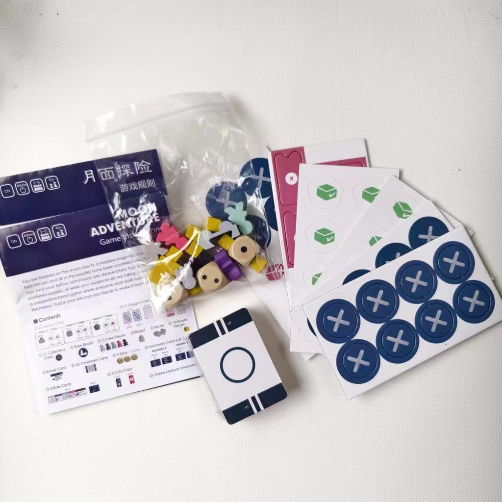 Englische Version MOON ADVENTURE Monderkundungsbrettspiel Oink-Spiel Kooperatives Überleben im amerikanischen Stil