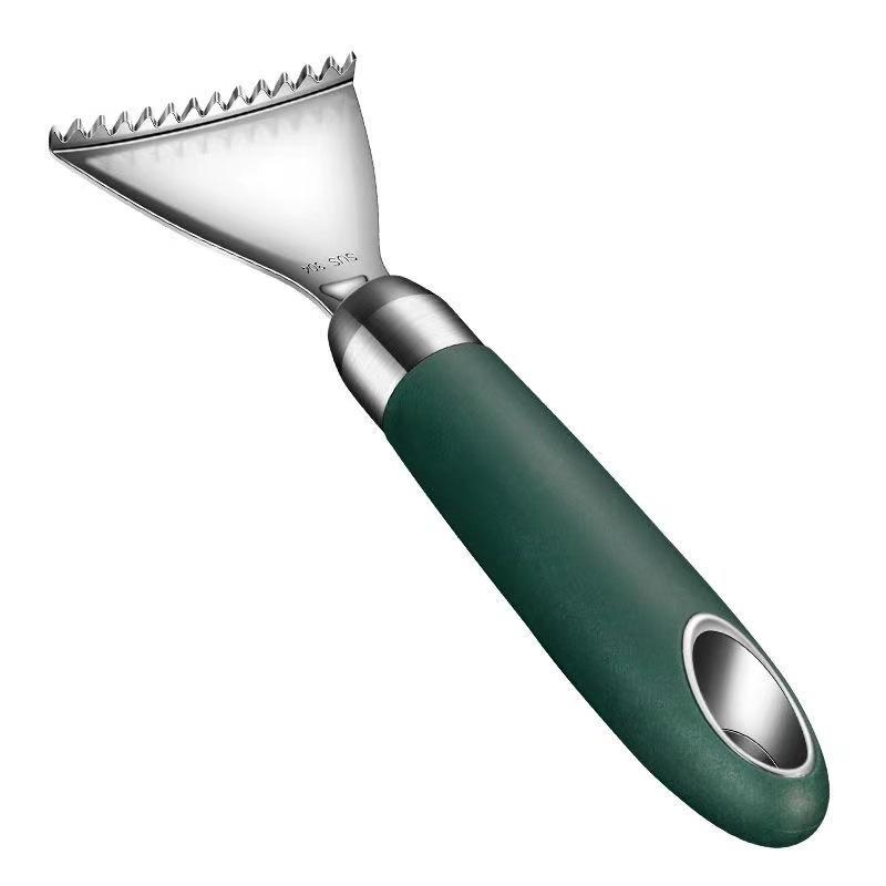 

1pc Fish Skin Peeler Stainless Steel Fish Scale Scraper Non-Slip ABS Handle Portable Kitchen Accessories Serrated Skin Scraping