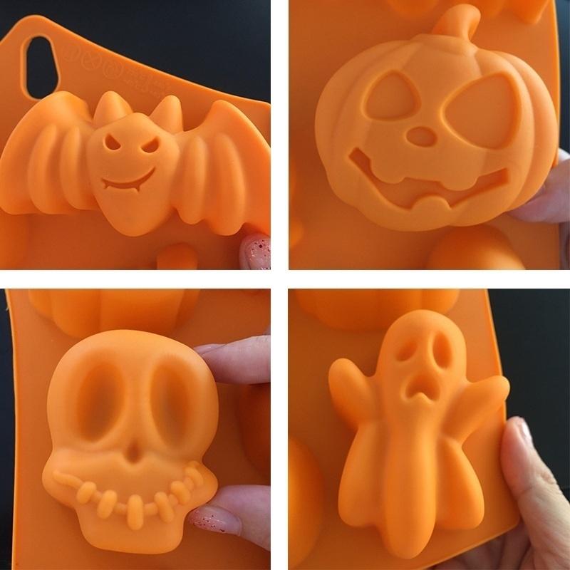 Silicon Crayon Happy Halloween Home Decoration Silicon Pumpkin Cake Mold Kitchen Baking Tools Mold Cake Silicon Mold
