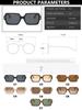 Vintage Square Sunglasses Women Frame Female Rectangle Sun Glasses Gradient Brown Retro Designer Style Eyewear Oculos De Sol