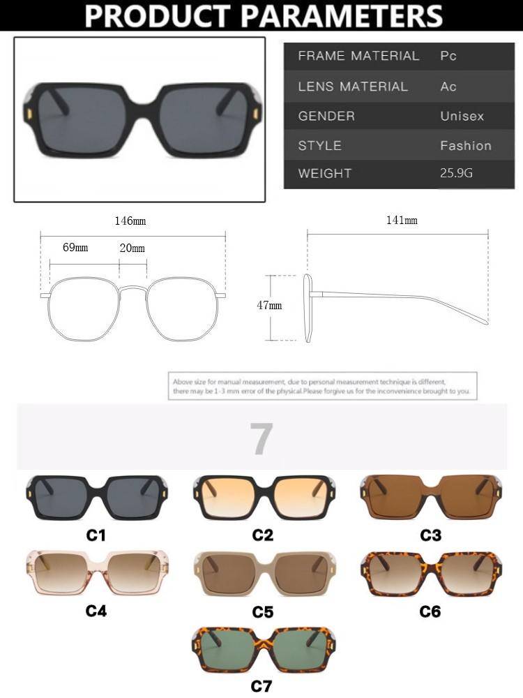 Vintage Square Sunglasses Women Frame Female Rectangle Sun Glasses Gradient Brown Retro Designer Style Eyewear Oculos De Sol