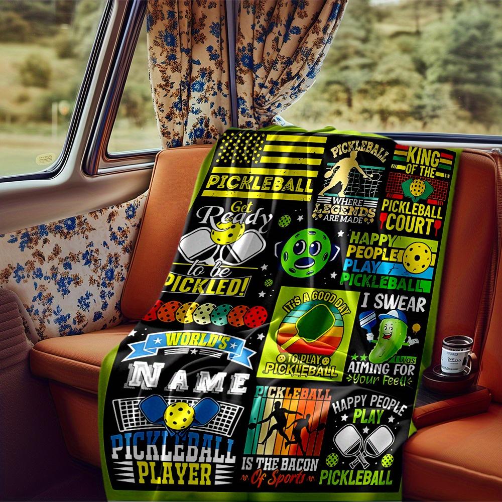 Pickleball Player Court Legends Happy People Rv Blanketcustomize Your Name Lightweight Comfortable And Stylish Blanket For Rv Travel Bed Home Chair