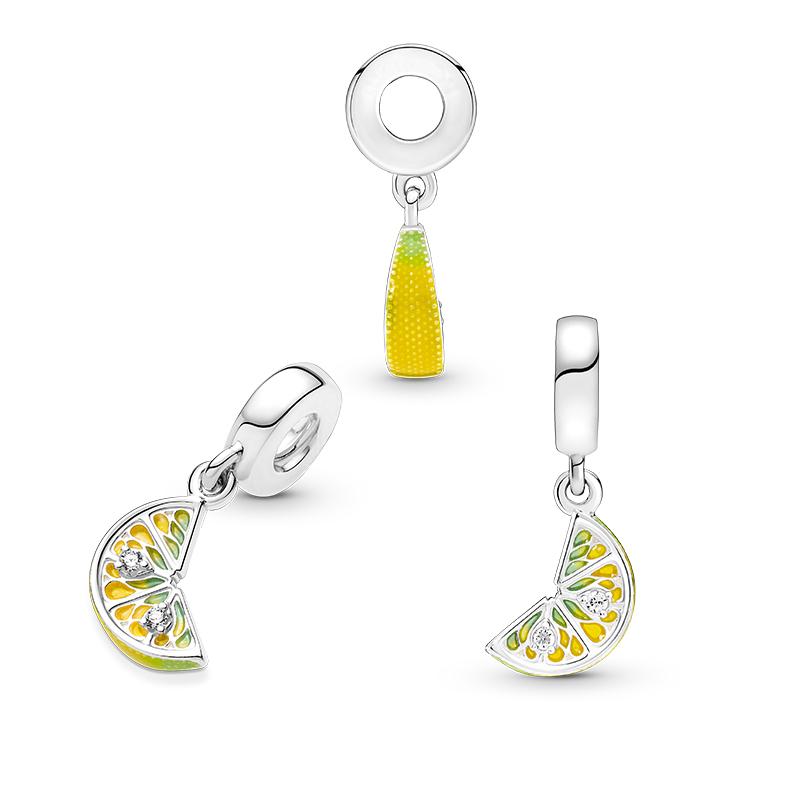 Breloques Compatibles Pour Bracelet DIY Argent 925 Série Jaune Cœur d'Amour Tournesol Lune Chat Breloques Vente Chaude S925 Fabrication de Bijoux DIY