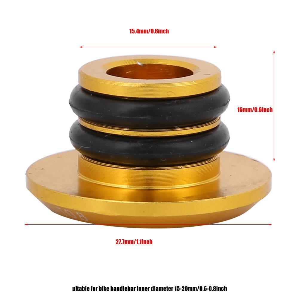 1 Pair Aluminum Alloy Road Bike   Handlebar Handle Grip Bar End Plug   Parts(gold)