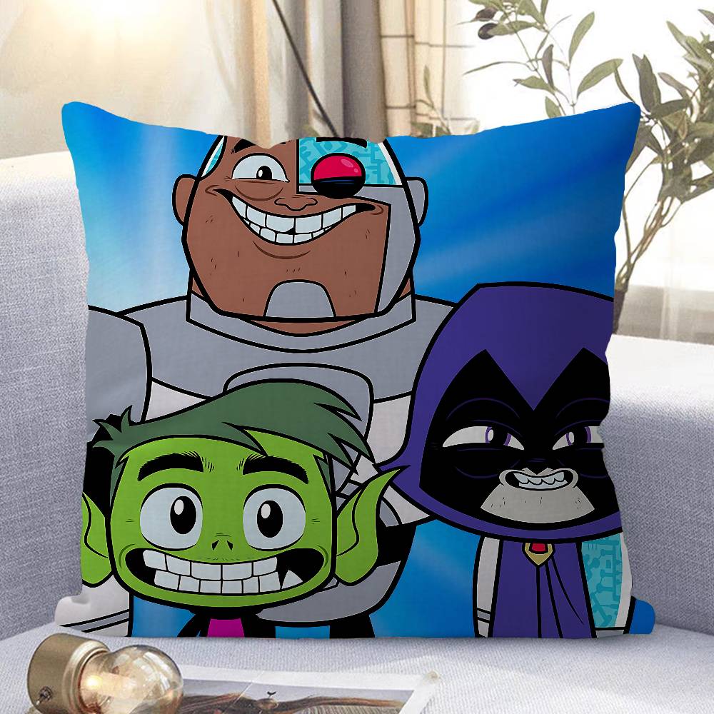 

Animation T-Teen T-Titans Go Personalized Pillow Dust Cover Bedroom Kids Party Decoration Pillowcase Birthday Children Gift 16x16Inch