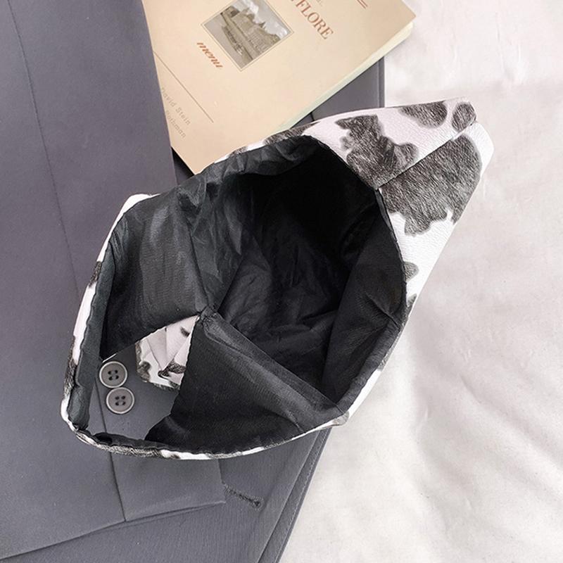 French Underarm Tote Bags for Women's Brown Leopard Handbag Clutch Bags Female Vintage PU Leather Shoulder Bags Versatile Casual KTB