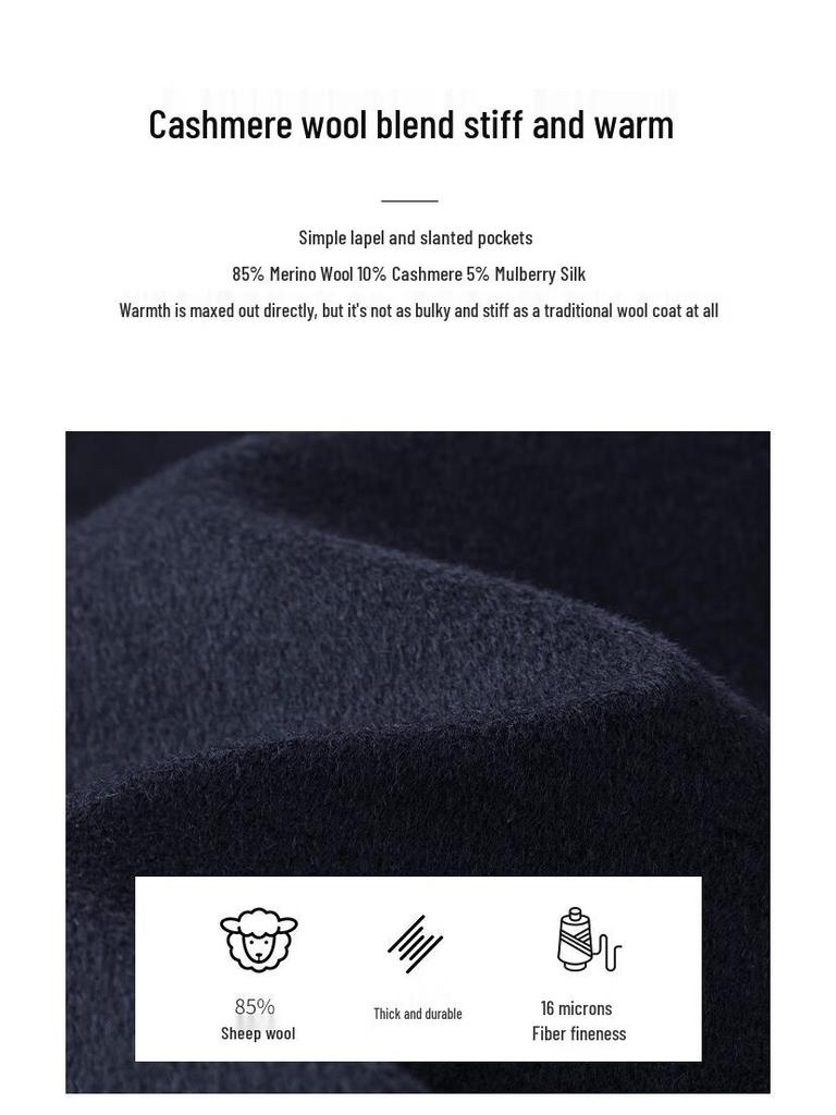 Shanshan Men's Cashmere Silk Blend Wool Jacket