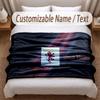 Aston Villa Printed Flannel Blanket Custom Name Text Soft Warm Throw For Bedroom Holiday Gift