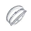2023 Fashion Silver Plated Princess Tiara Crown Sparkling Love Heart Rings for Women Jewelry Anniversary Gift