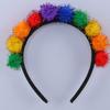 Colorful Mardi Gras Headband Features Green Yellow Colorful Charm Headwear for Prom and Party Comfortable