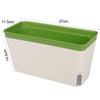 Self Watering Plant Pot Rectangle Modern Double Layer Indoor Windowsill Desktop Flower Herb Succulent Planter Box Home Gardening