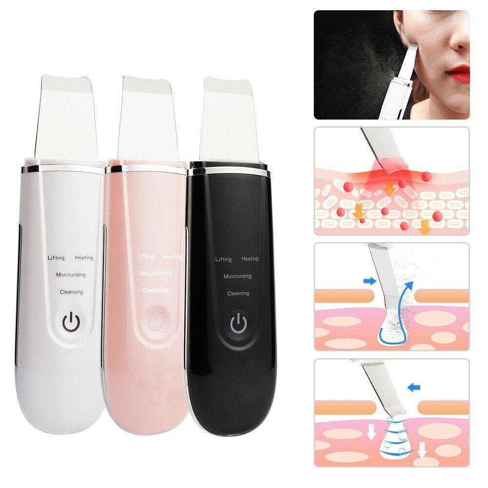 Multi-Functional Ultrasonic Skin Peeling Scrubber Facial Exfoliate Spatula for Body Nose Lips Cleansing