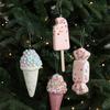 Christmas Tree Decoration Ice Cream Pendant Hanging Ornament for Christmas Tree and Door Handle Holiday Party Decoration