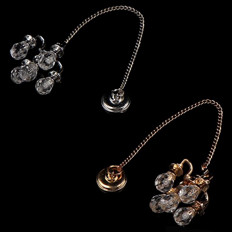 1:12 Dollhouse Miniature Lamp Chandelier Mini Ceiling Light For Doll House Decor