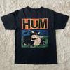 Lustiges HUM Band Kurzarm Baumwolle Schwarz Alle Größen Shirt Unisex T-Shirt