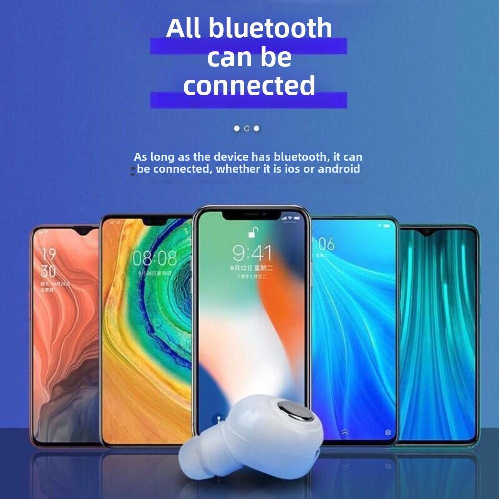 Mini auriculares Bluetooth inalámbricos 5.0 con cancelación de ruido, duración de batería ultralarga, intraauriculares invisibles.
