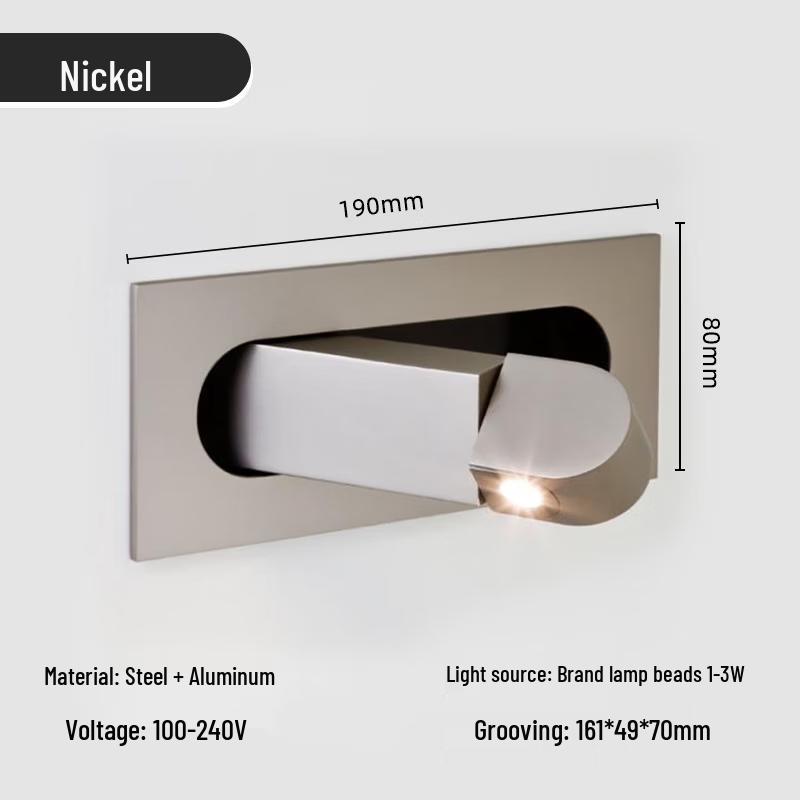 Mengpao Modern Minimalist Reading Wall Lamp with Switch