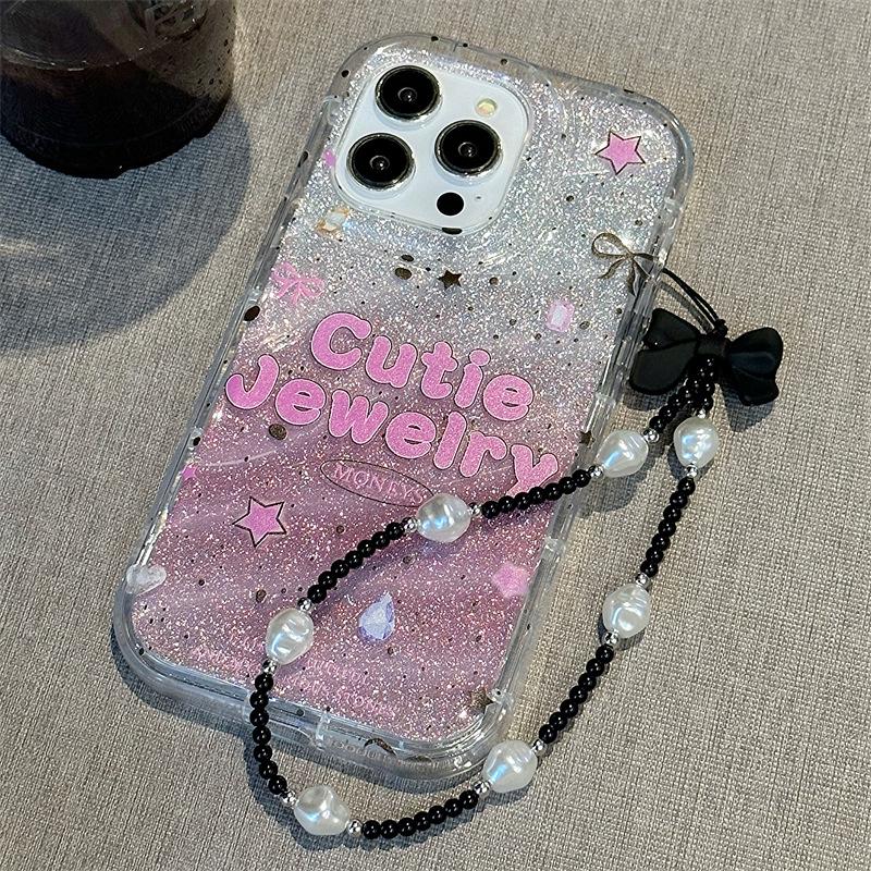 Zhitai Pink Protective iPhone Case - Compatible with iPhone 11, 12, 14, 15 Soft Shell with Bracelet