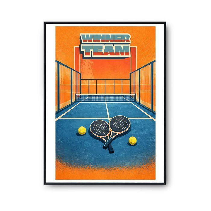 Affiche / Poster - PLANETEE - Padel Court Indoor A4 - Décoration murale sportive - Sans cadre - Idée cadeau