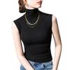 Turtleneck Bottoming Shirt Women's New Women's Clothing Solid Color Elastic Shirt Temperament Sleeveless Vest Top