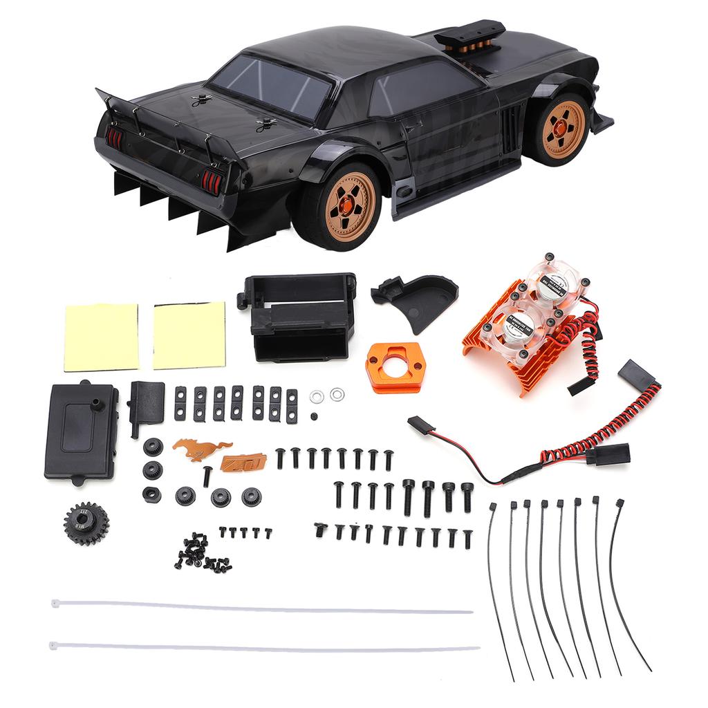 EX‑07 1 7 RC Car Frame Kit with Wheels Aluminum Alloy DIY Remote Control Car Chassis Frame Model Accessory