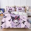 Kuromi Sanrio Bedding Sets 3D Comforter Bed Cover Duvet Cover Pillow Case 2-3 Pieces Sets Children Bedroom Decoration