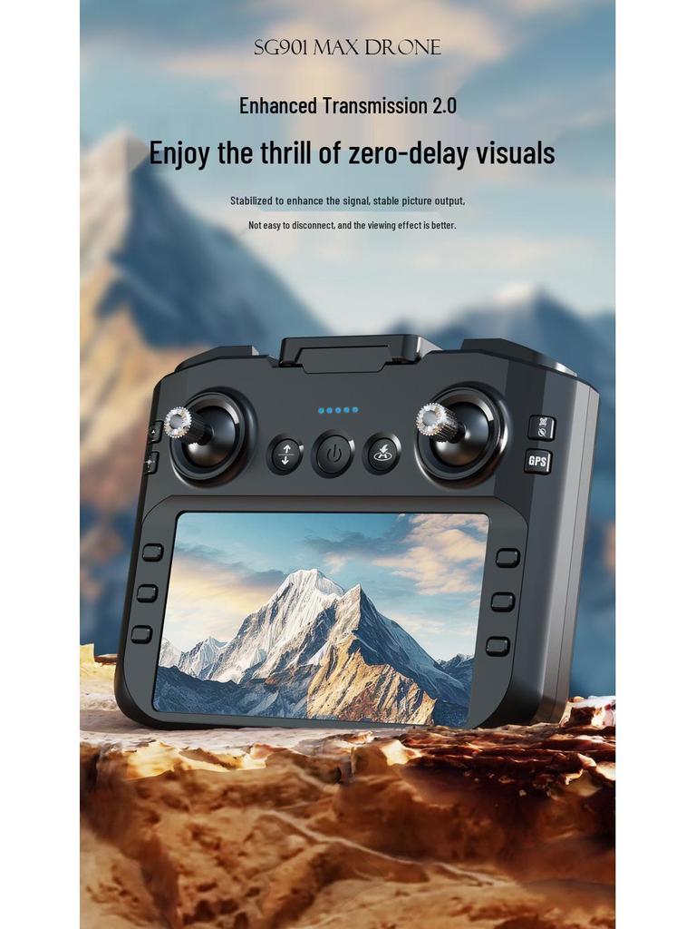 SG901MAX Smart Drone with Brushless Motors, Dual Camera, FPV Screen, GPS, and Obstacle Avoidance