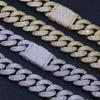 Velkoobchodní Hip Hop Šperky Lesklý Kubánský Řetízek Náramek 20mm Iced Out Vložený Mosazí 4 Řady Zirkon Módní High End Pánský Náramek