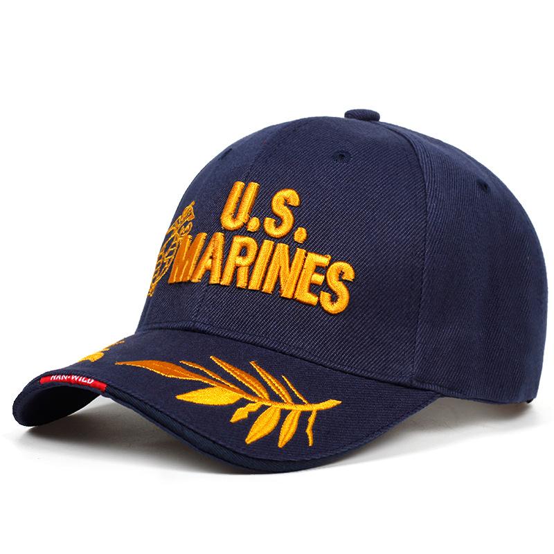 Outdoor Baseball Cap US MARINES Embroidered Baseball Cap, Marine Corps Baseball Cap, Military Camouflage Cap