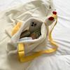 Women's Carto Crossbody Bags, Creative Cute Chicken Shaped Bag, Teen Girl's Handbag Shoulder Bag, Plush Fur Underarm Bag Purse