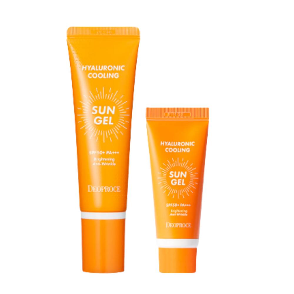 

Deoproce Hyaluronic Cooling Sun Gel Special Edition Set (50g + 20g) SPF 50+ PA+++ - Hydrating & Refreshing UV Protection Sunscreen