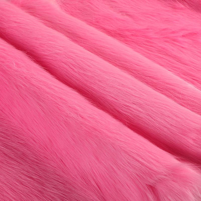 

20x50 см швейный материал ковер пэчворк сделай сам искусственный мех ткань косплей плюшевые куклы ручной работы игрушка изготовление счетчик темно-розовый