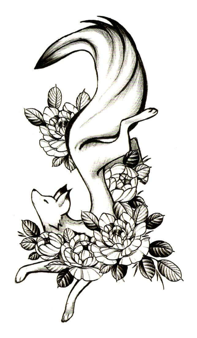 

Татуировка наклейка роза лиса hm1363 [KINGHORSE] [Обычная]