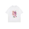 Black Oversized T Shirt With Floral Rose Print For Casual Wear