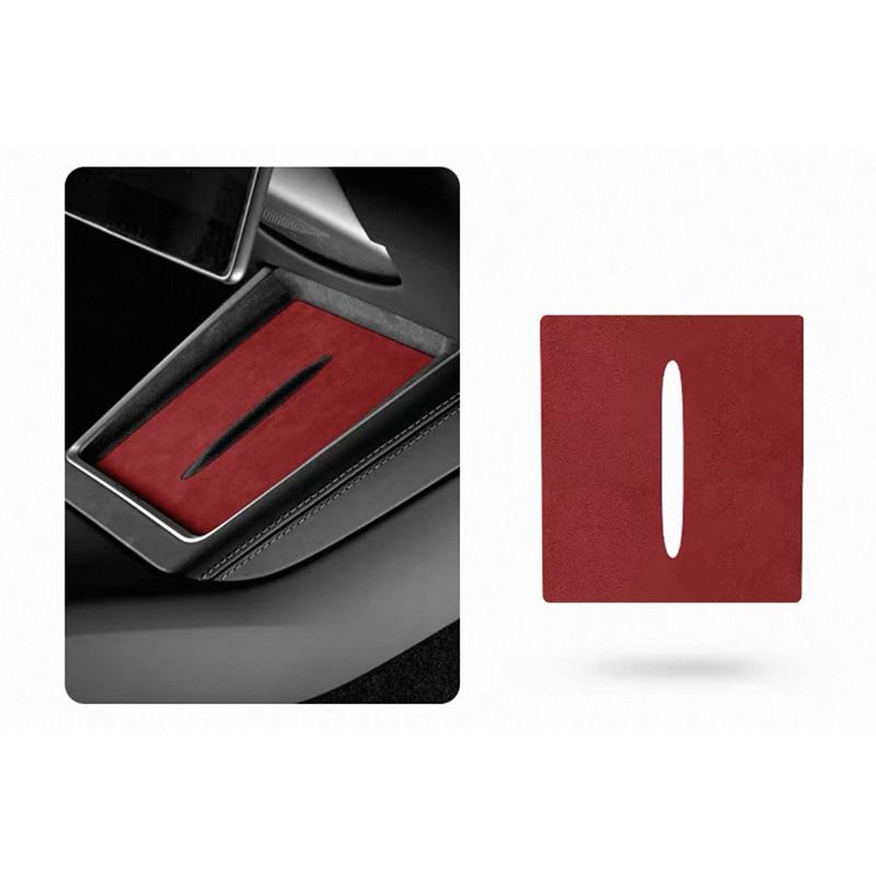 For Tesla Model YL 2026 Central Control Wireless Charge Panel Suede Protective Sticker Car Interior Accessories