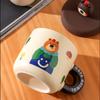 Small Gift Bag Lid Search Ceramic Cup High Value Large Capacity Small Bear Cute Mug Couple Water Cup High Temperature Resistance Cup