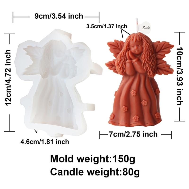 Handmade Girls Candle Ornaments Unique Gifts Making Resin Mould Girls Shaped Aromatherapy Candle Silicone Mold