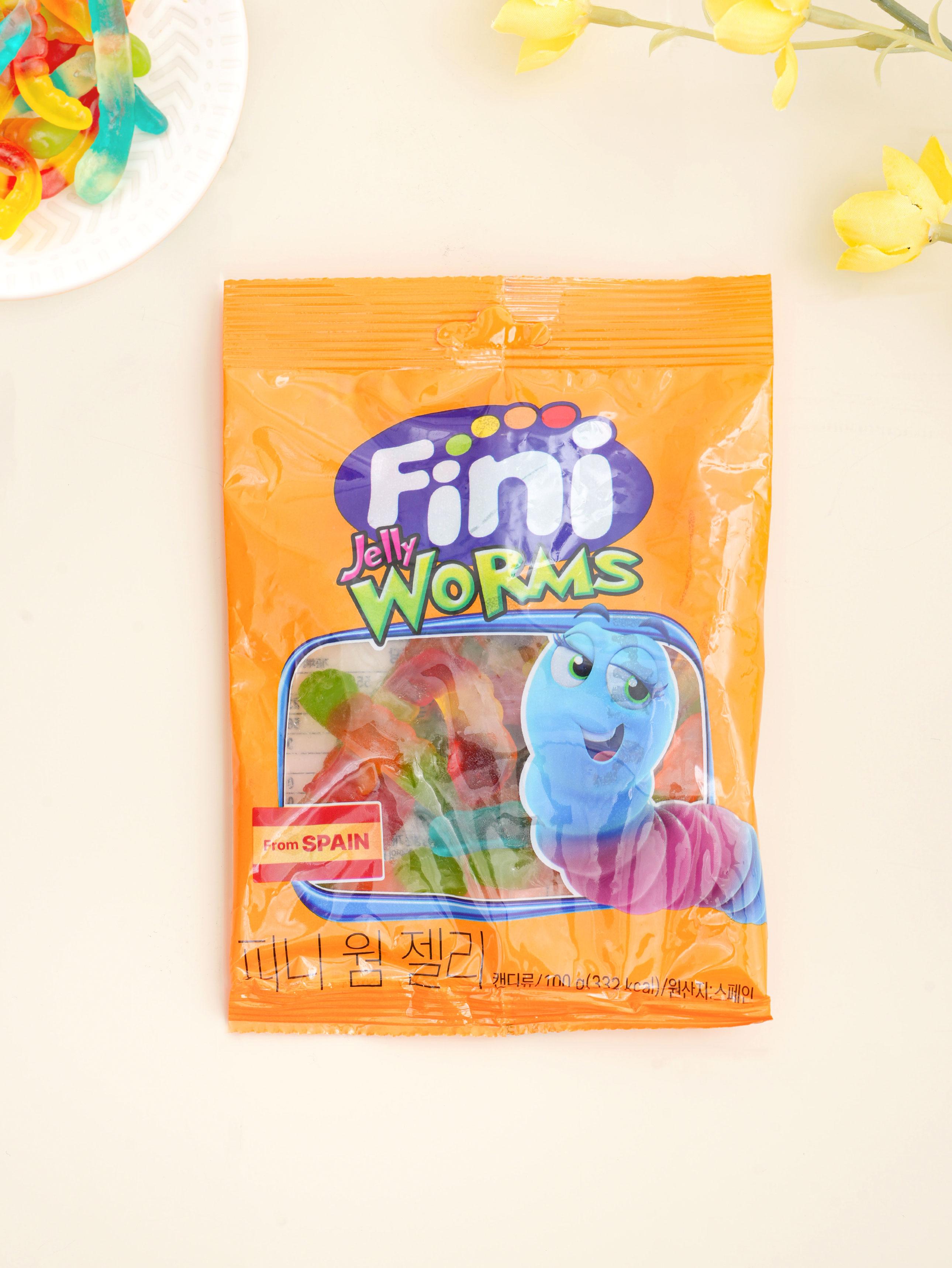 Finny Worm Gummy Candy 100g Bag 1ea