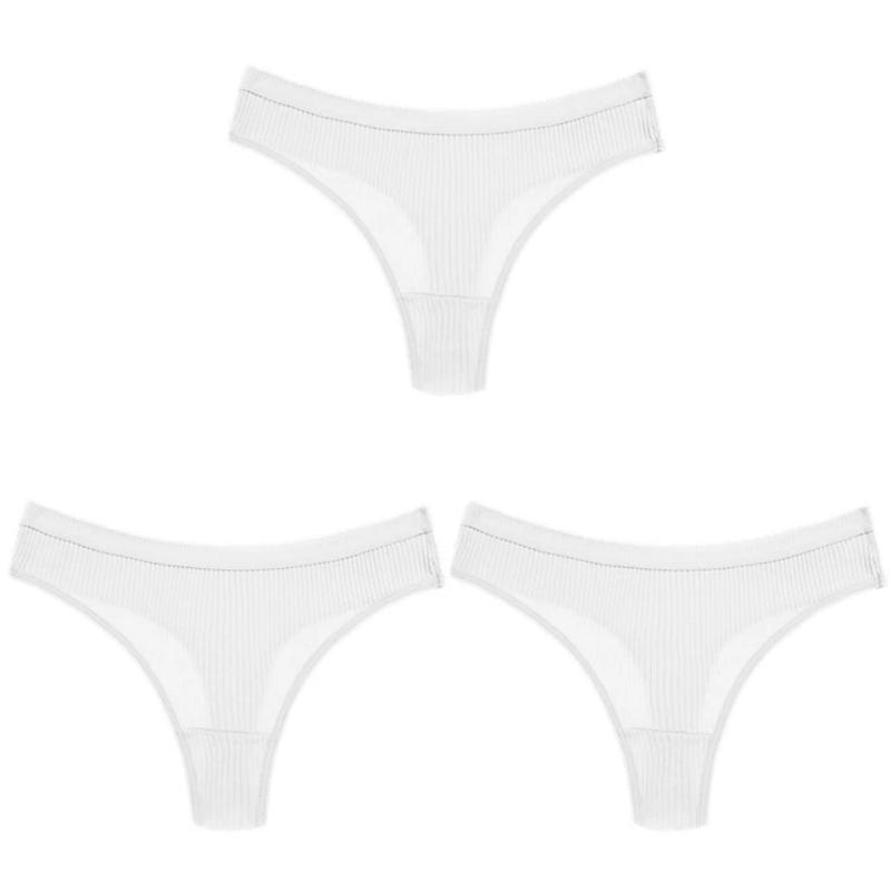 

3 шт. Женские хлопковые трусики Модные трусики с V-образным вырезом Сексуальные женские трусы M-2XL Заниженная посадка Женское нижнее белье Женское белье M белый