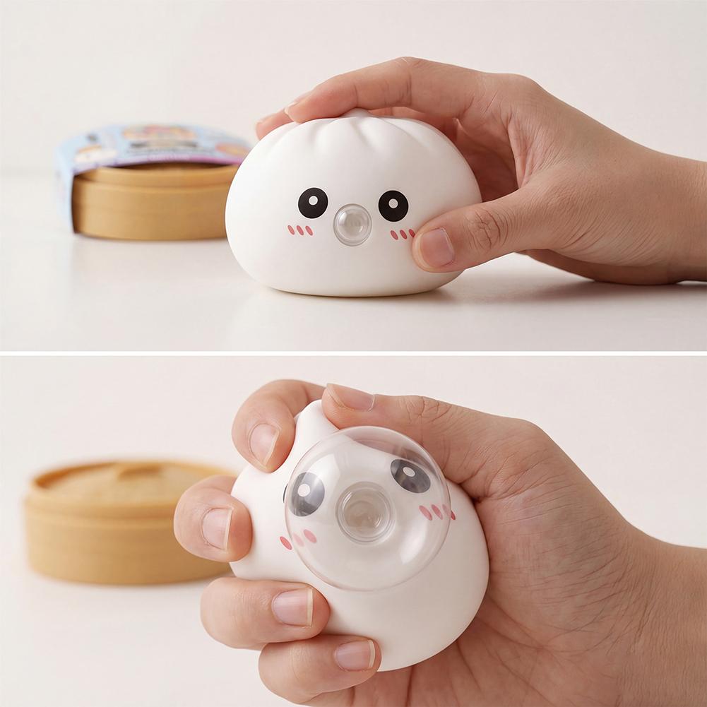 Bola de Compresión de Bollo al Vapor Rebotante Juguetes de Pellizcar Dumpling de Silicona Suave Soplar Burbujas Blandos Alivio del Estrés Misterio Caja Sorpresa Regalos