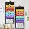 Wall-Mounted Rainbow Accordion File Folder Office Document Bag 6-pocket Hanging Folder Multi-color Hanging File Organizer Multi-layer Classification