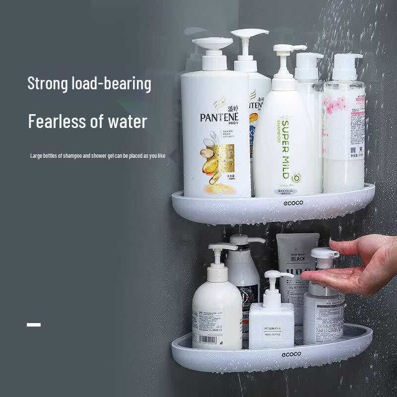 ecoco Punch-Free Corner Bathroom Shelf