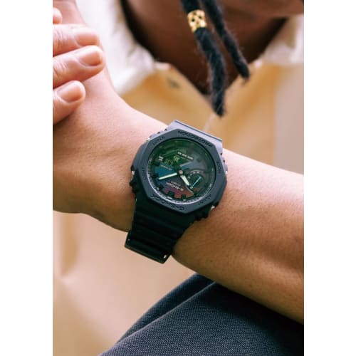 Casio G-Shock Men's Watch GA-2100RW-1AJF, Made with Biomass Plastic, Rainbow